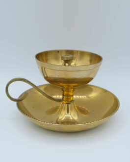 BRASS AARTI DIYA WITH SUPPORTED FLAME